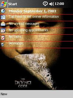 The Da Vinci Code Theme for Pocket PC