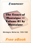 The Essays of Montaigne - Volume 01 for MobiPocket Reader