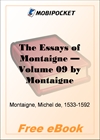 The Essays of Montaigne - Volume 09 for MobiPocket Reader