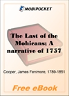 The Last of the Mohicans for MobiPocket Reader