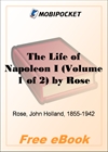 The Life of Napoleon I (Volume 1 of 2) for MobiPocket Reader