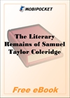 The Literary Remains of Samuel Taylor Coleridge for MobiPocket Reader
