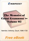 The Memoirs of Count Grammont, Volume 5 for MobiPocket Reader