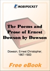 The Poems and Prose of Ernest Dowson for MobiPocket Reader