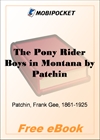 The Pony Rider Boys in Montana for MobiPocket Reader