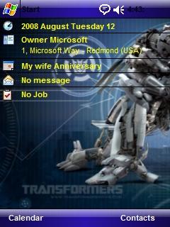 The Transformers THM Theme for Pocket PC
