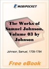 The Works of Samuel Johnson, Volume 03 for MobiPocket Reader