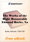 The Works of the Right Honourable Edmund Burke, Vol. II for MobiPocket Reader