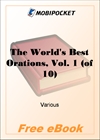 The World's Best Orations, Vol. 1 for MobiPocket Reader
