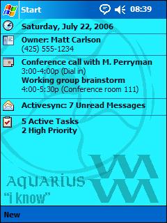 The Zodiac Themes (Aquarius) Theme for Pocket PC