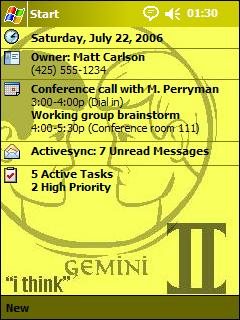 The Zodiac Themes (Gemini) Theme for Pocket PC