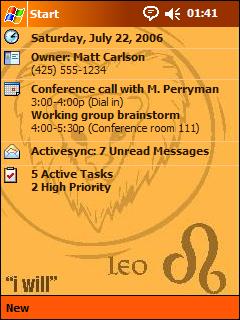 The Zodiac Themes (Leo) Theme for Pocket PC