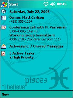 The Zodiac Themes (Pisces) Theme for Pocket PC