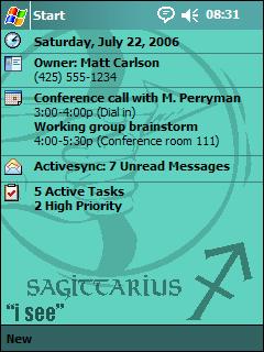 The Zodiac Themes (Sagittarius) Theme for Pocket PC