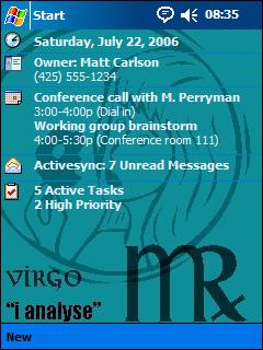 The Zodiac Themes (Virgo) Theme for Pocket PC