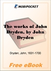 The works of John Dryden for MobiPocket Reader