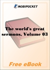 The world's great sermons, Volume 03 Massillon to Mason for MobiPocket Reader