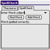 Thesaurus/SpellCheck
