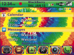 Tie Dye Today Theme for Blackberry 8300