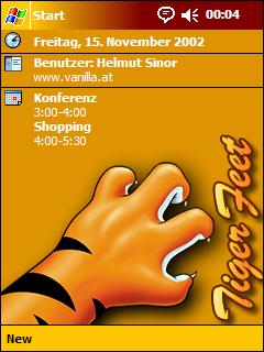 Tiger Feet Animated Theme for Pocket PC