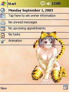 Tiger Girl Theme for Pocket PC