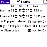 Timer for Palm OS