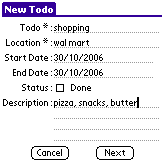 ToDoList for Palm OS