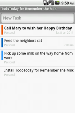 TodoToday for Remember the Milk