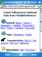 Travel Yellowstone National Park (Palm OS)