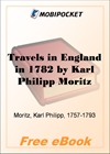 Travels in England in 1782 for MobiPocket Reader