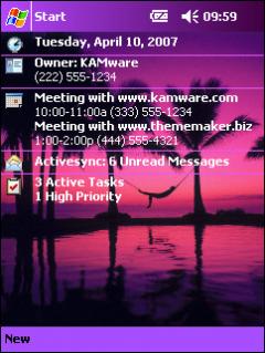 Tropical Sunset TQQ Theme for Pocket PC