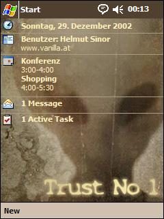 Trust No 1 Animated Theme for Pocket PC