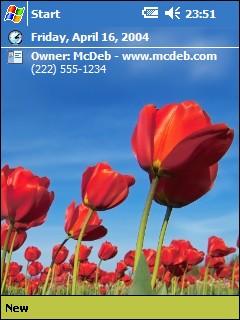 Tulips In The Wind Theme for Pocket PC