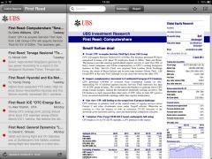 UBS Research for iPad
