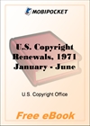 U.S. Copyright Renewals, 1971 January - June for MobiPocket Reader