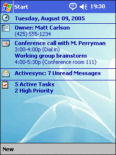 Uconomix Blue White 2 Theme for Pocket PC