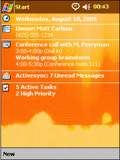 Uconomix Orange Theme for Pocket PC
