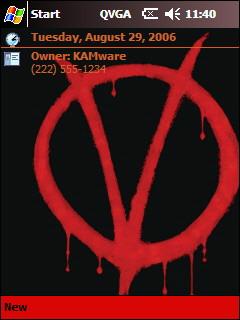 V for Vendetta Theme for Pocket PC