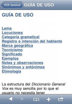 VOX General Spanish Dictionary and Thesaurus (iPhone/iPad)