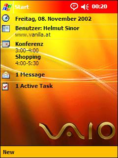 Vaio Fire Animated Theme for Pocket PC