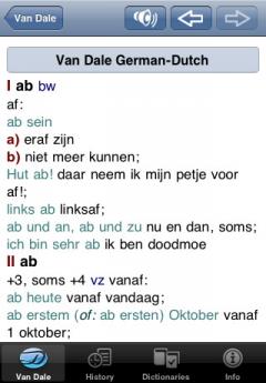 Van Dale Dutch - German Dictionary (iPhone/iPad)