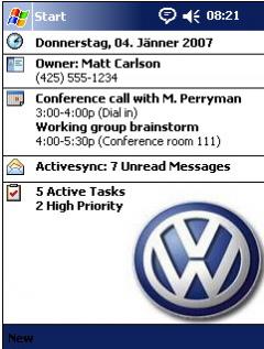 Volkswagen Logo BD Theme for Pocket PC