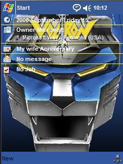 Voltron Blue Lion GB Theme for Pocket PC