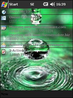 Water Drop Theme for Pocket PC