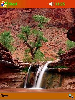 Waterfall in the Southwest Theme for Pocket PC