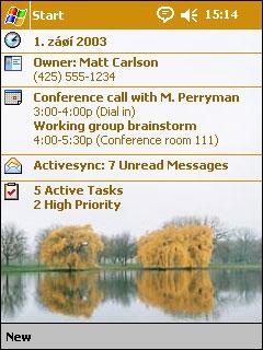 Weeping Willows in Fall Theme for Pocket PC