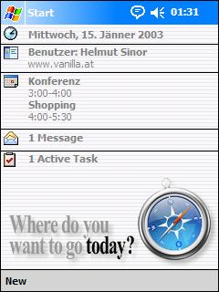 Where do you wanna go today? Animated Theme for Pocket PC