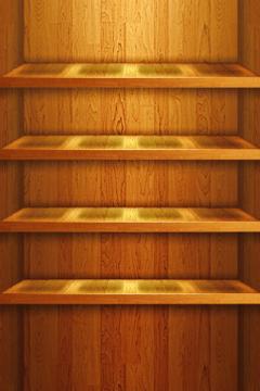 Wooden Shelves Light