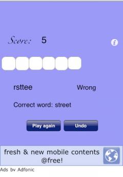 Word Twister Game (iPhone)