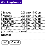 Working hours